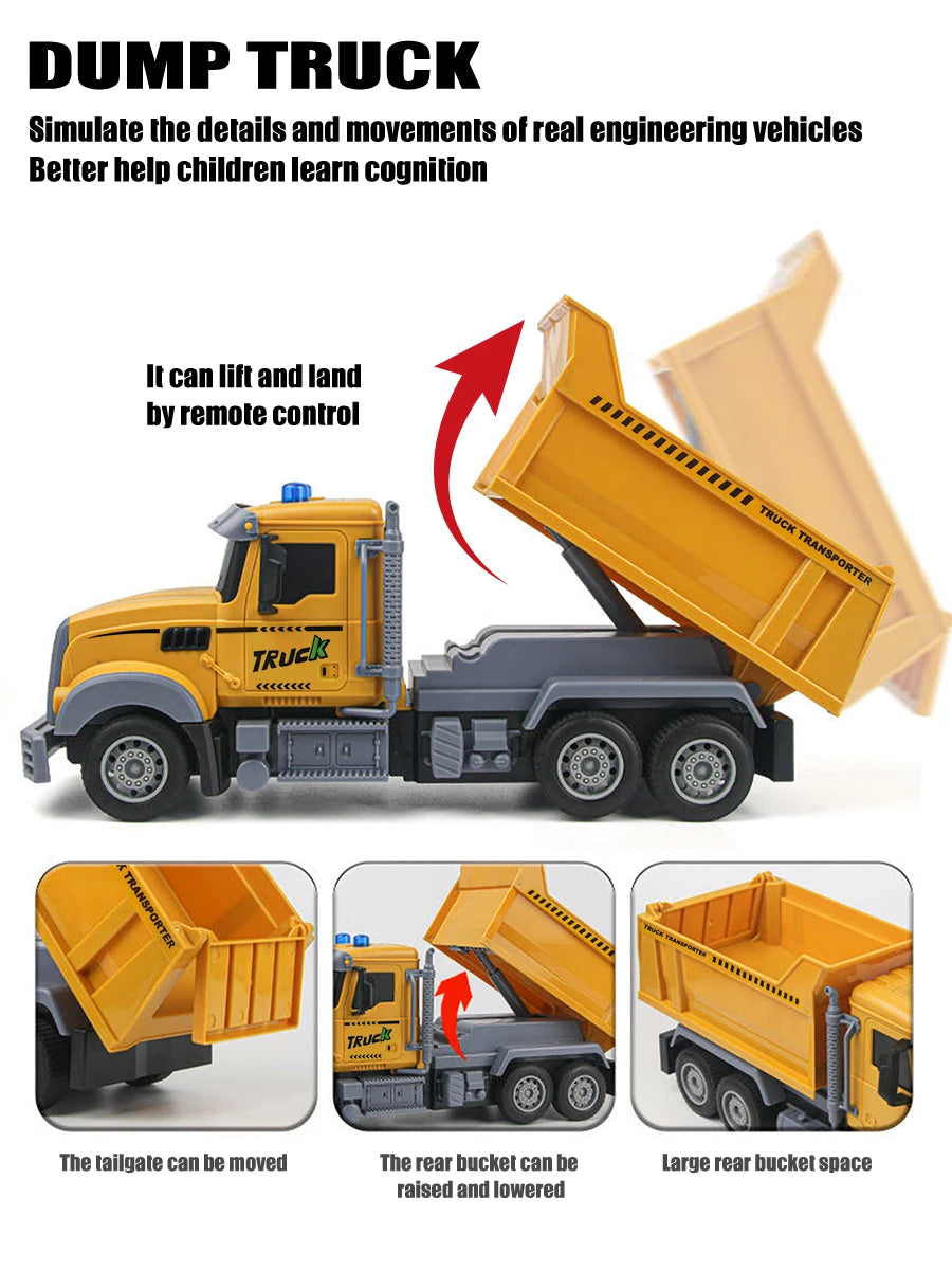 2.4G Remote Control Dump Truck with Lights and Sounds