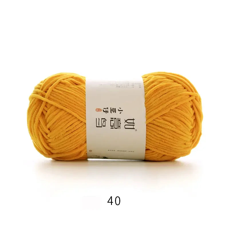 Soft Chenille Yarn for Knitting & Crochet - 50g Ball