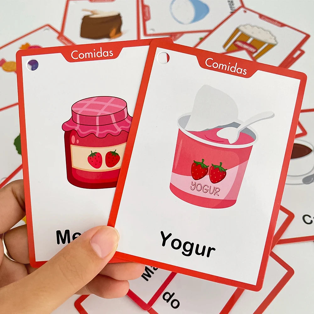 Spanish Vocabulary Learning Flashcards for Kids