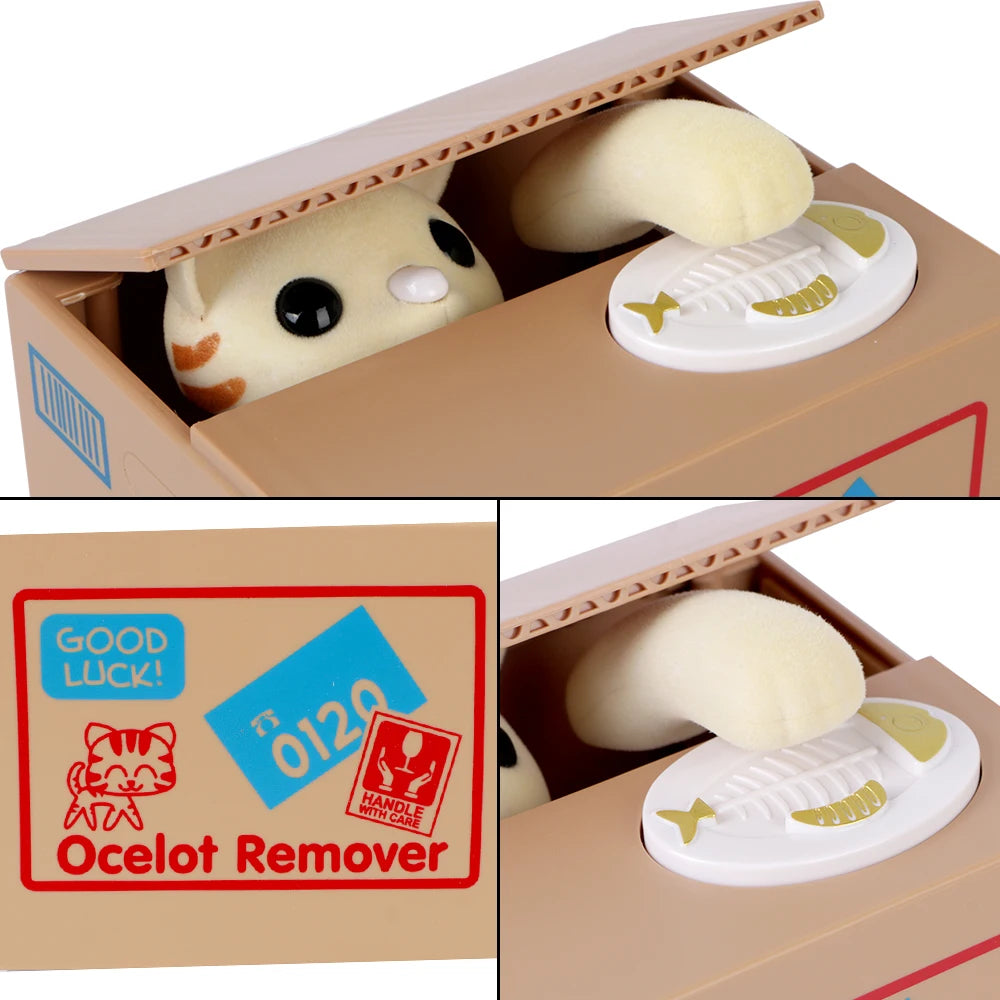 Interactive Panda & Cat Coin Bank – Automatic Money Saving Box