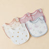 Soft Cotton Baby Bibs (5-Pack) with U-Shaped Catch-All Design