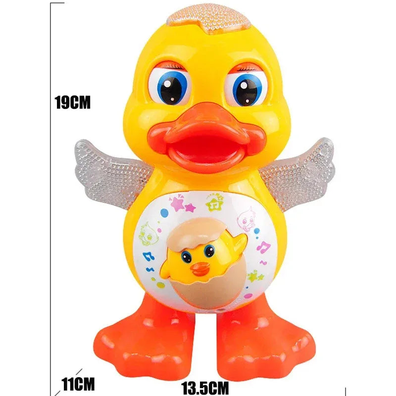 Electric Dancing Duck Toy with Music and Light-Up Eyes