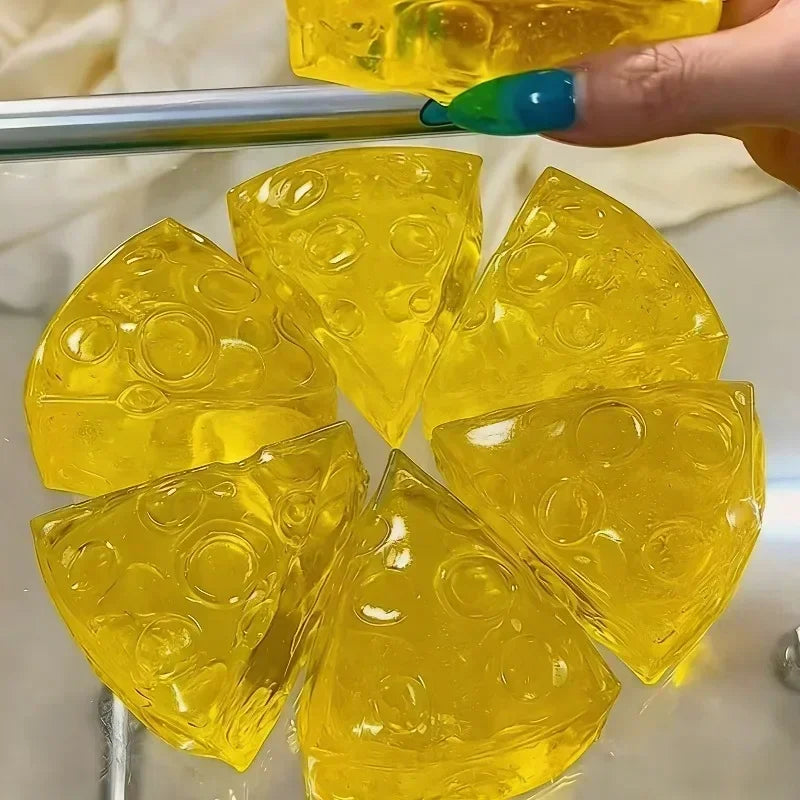 Squishy Mochi Cheese Fidget Toy for Stress Relief