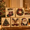 Festive Christmas Pearl Diamond Painting Kit with Frame