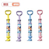 Four colorful rotating firework water blaster toys for kids in yellow, purple, and pink.