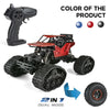 Black 2 in 1 dual mooe 4WD remote control off-road crawler truck with large tires