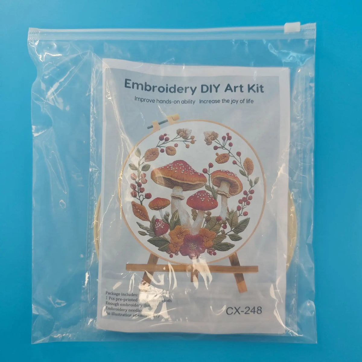 Fall Harvest Pumpkin Embroidery Kit for Adults