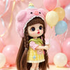 Coco Elegant Girl 13cm Articulated BJD Doll with Phone Lanyard & Replaceable Eyes