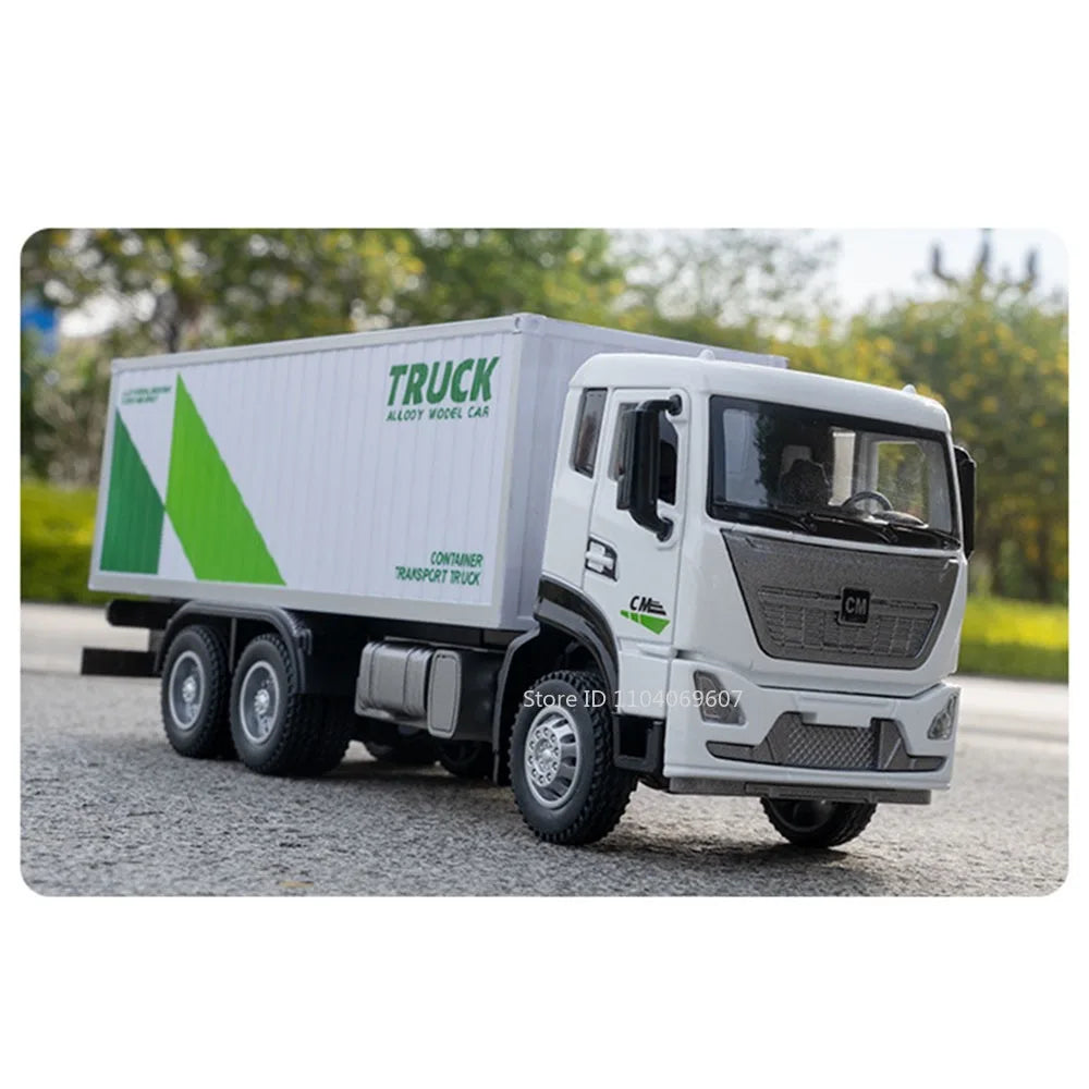 1:32 Scale Diecast Container Truck Toy – Fruit & Vegetable Transport Vehicle