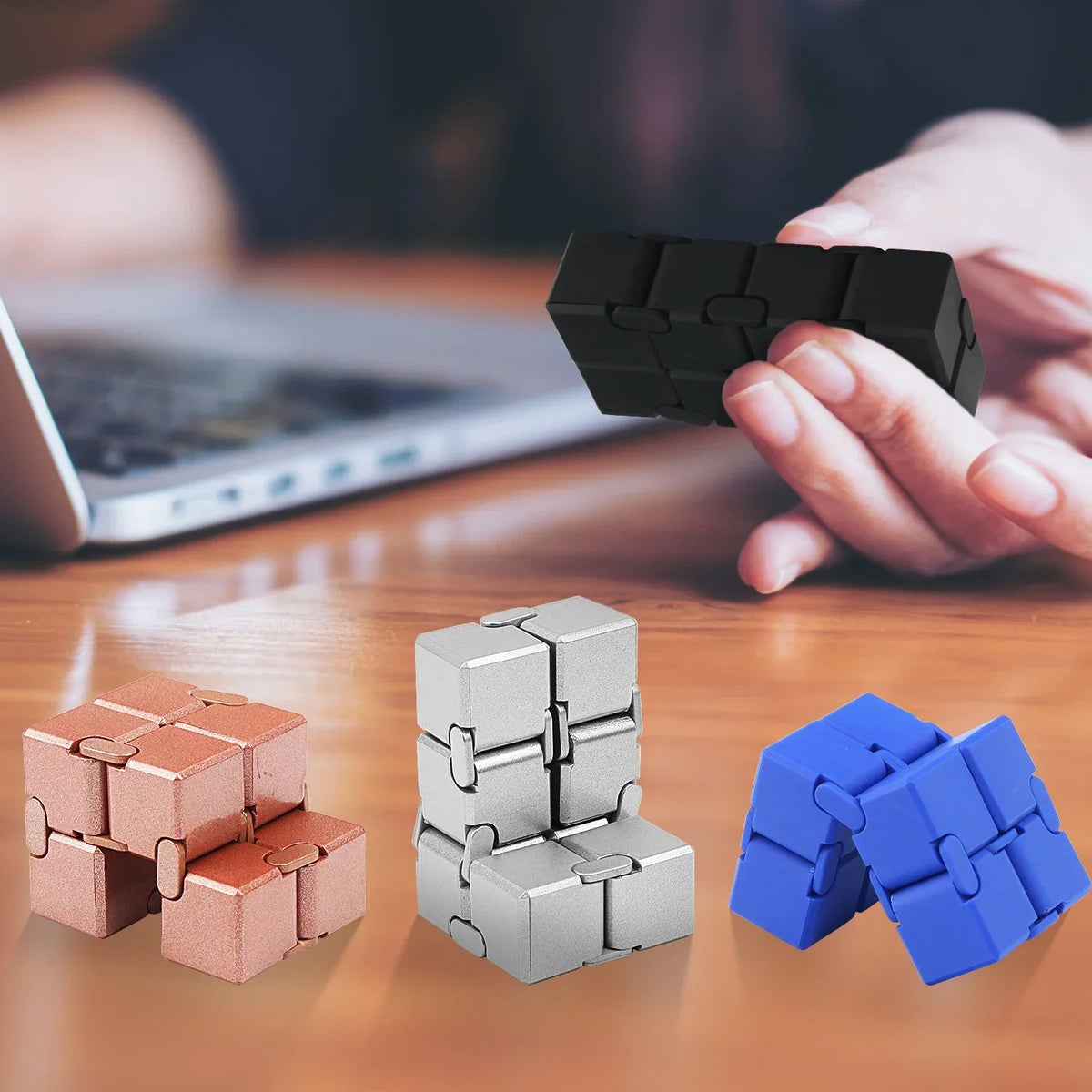 Infinity Cube Fidget Toy – Durable Metal & Plastic Stress Reliever