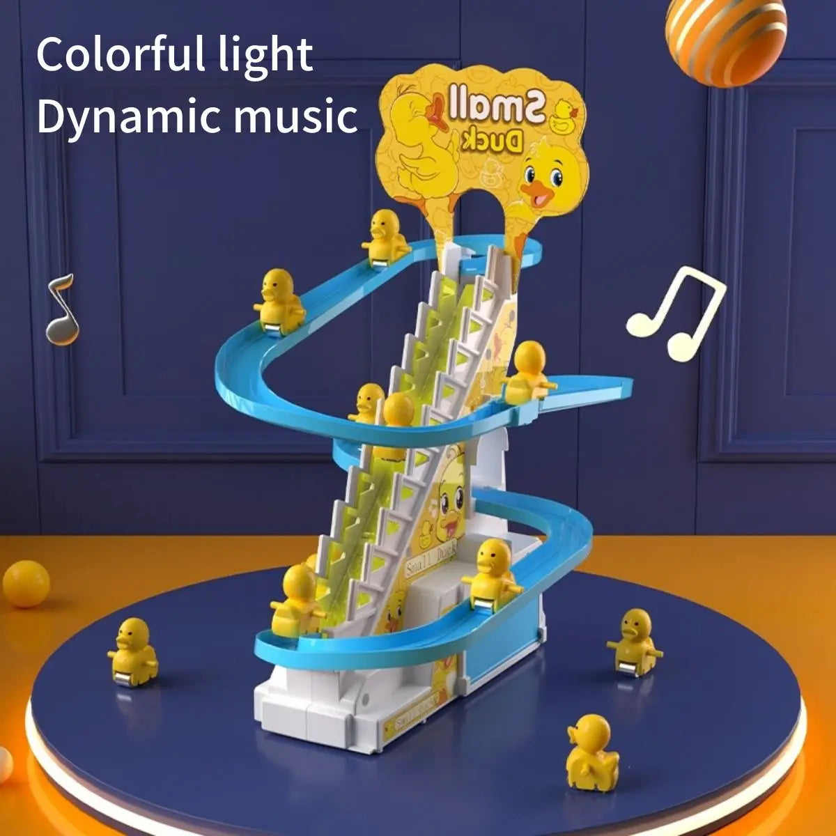 Musical Duckling Climbing Stairs Toy