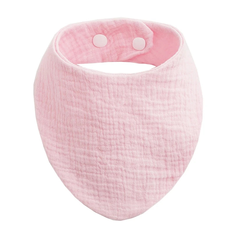 Organic Cotton Muslin Baby Bib with Bandana Style