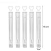 Five clear plastic bubble wands with a 5-hole design for parties and gifts