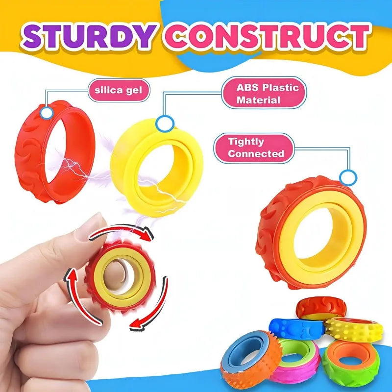 Silicone Sensory Ring Fidget Toy for Stress Relief and Focus