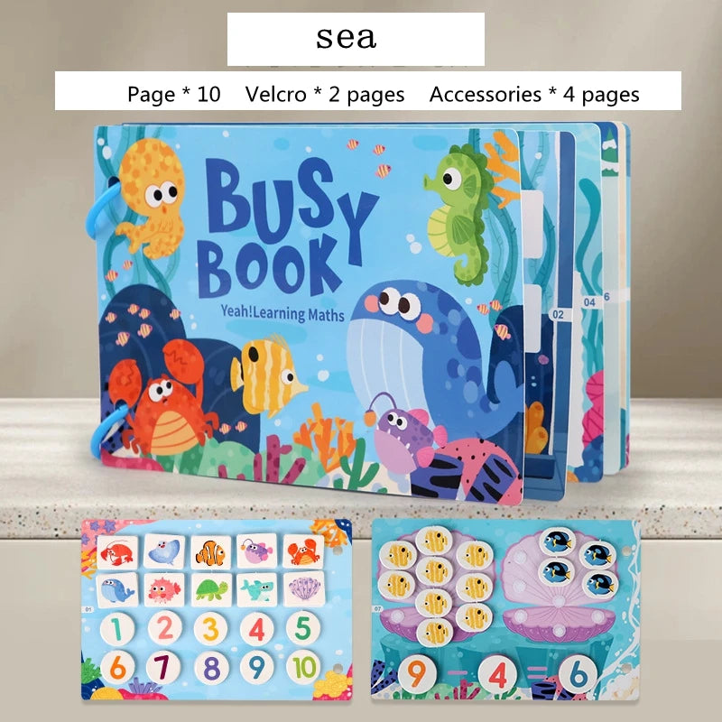 Montessori Toddler Busy Book with Matching Games