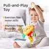 Montessori Baby Sensory Crab Toy with Clip, Rattle & Teether for 0-6 Months