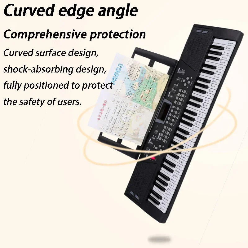 61-Key Portable Electronic Keyboard for Kids with Teaching Features