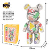 43cm Creative Bear Building Blocks – Candy Color Fluid Art Model for Adults