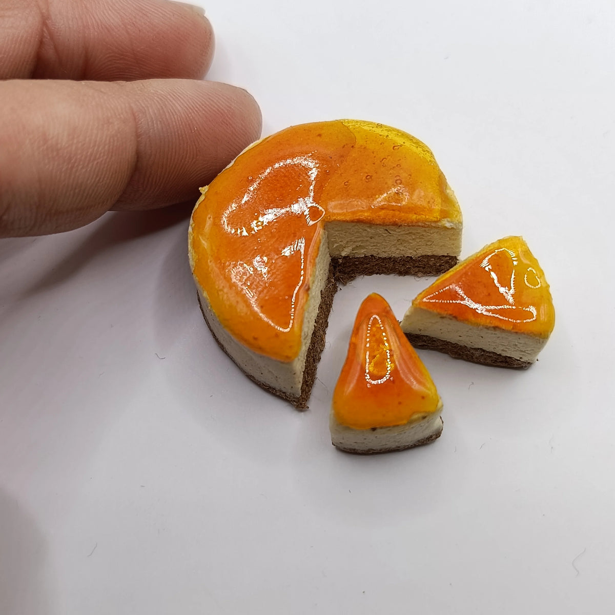 Miniature Cheese Cake for Dollhouse and 1:6 Scale Dolls