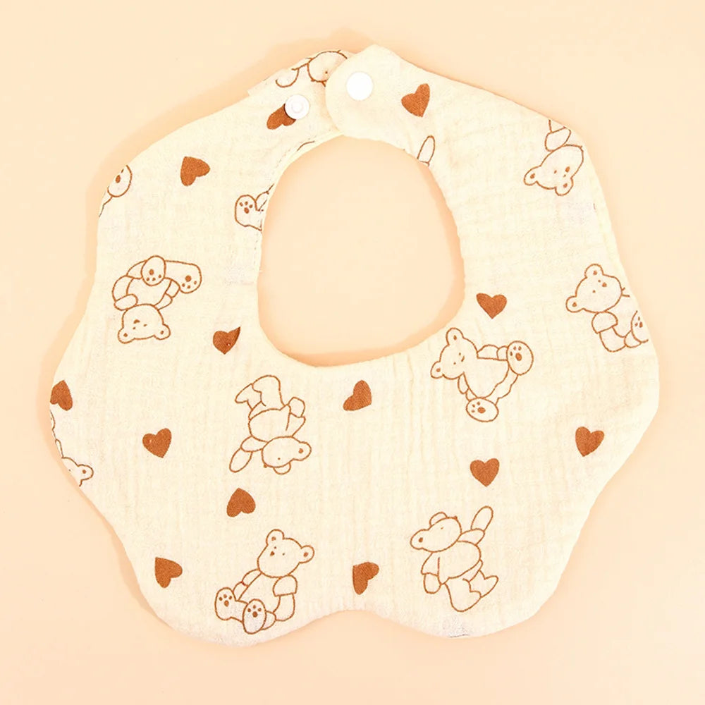 6-Layer Cotton Gauze Baby Bibs (3-Pack)