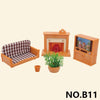 Forest Animal Miniature Dollhouse Furniture Set – 1/12 Scale Bedroom, Kitchen & Bathroom Decor