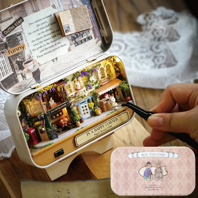 Nostalgic Wooden Box Theater Dollhouse Miniature Kit