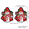 Scarlet red festive Christmas silicone bead in the shape of a snowman