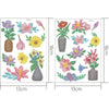 Diamond painting sticker kit featuring floral and butterfly designs in various colors and arrangements