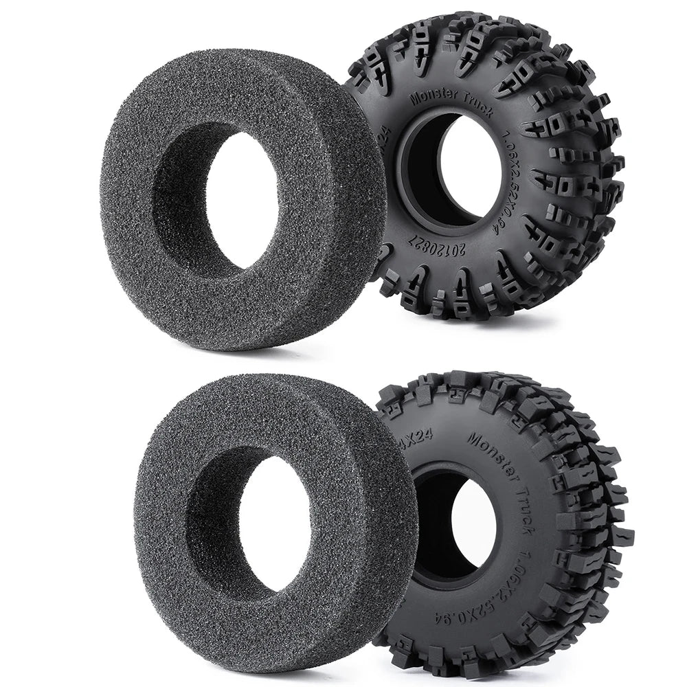 Mud Terrain RC Tires for 1/18 and 1/24 Micro Crawlers