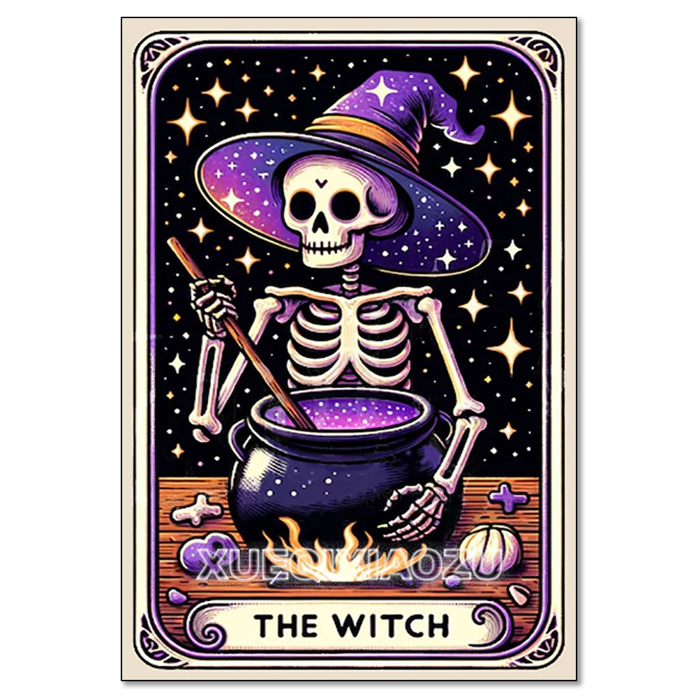 Witch Tarot Diamond Painting Kit - DIY Full Drill Craft for Home Decor