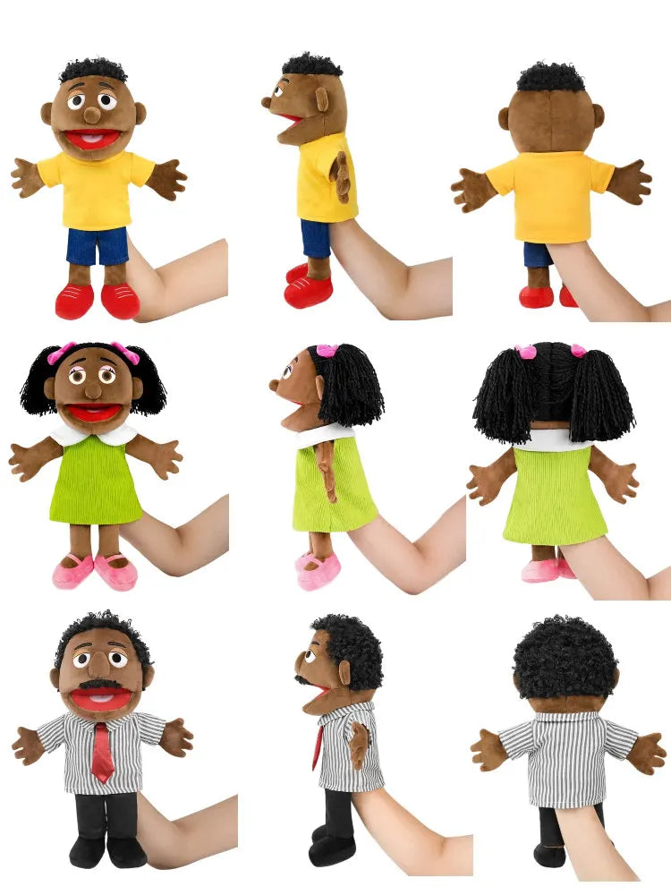 Soft Plush Family Hand Puppet Set for Storytelling and Play