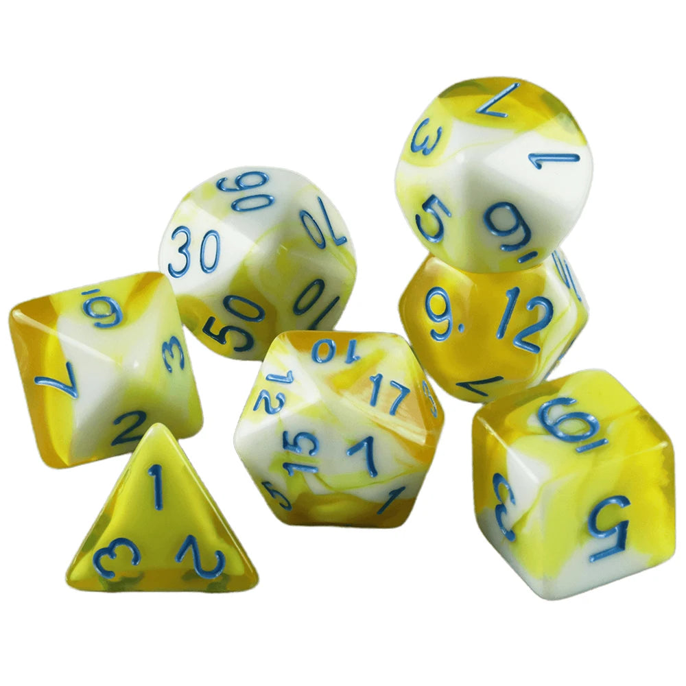 Acrylic Polyhedral Dice Set for Tabletop RPGs
