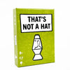 A green box for the That's Not a Hat bluffing and memory party game with a black and white design.