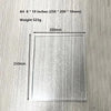 A clear silicone gel printing plate measuring 250mm by 200mm resting on a wooden surface.