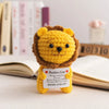 Handmade Crochet Lion Doll with Card