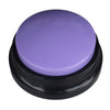 A purple recordable talking button with a black base.