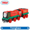 A red and green Thomas & Friends diecast train toy with a yellow character on the front.