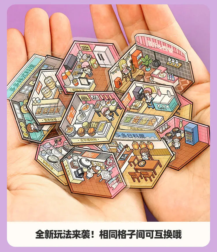 3D Interior Design Sticker Book for DIY Scrapbooking