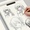 Black and white line art drawings of anime girls for tracing and practice in a sketchbook.