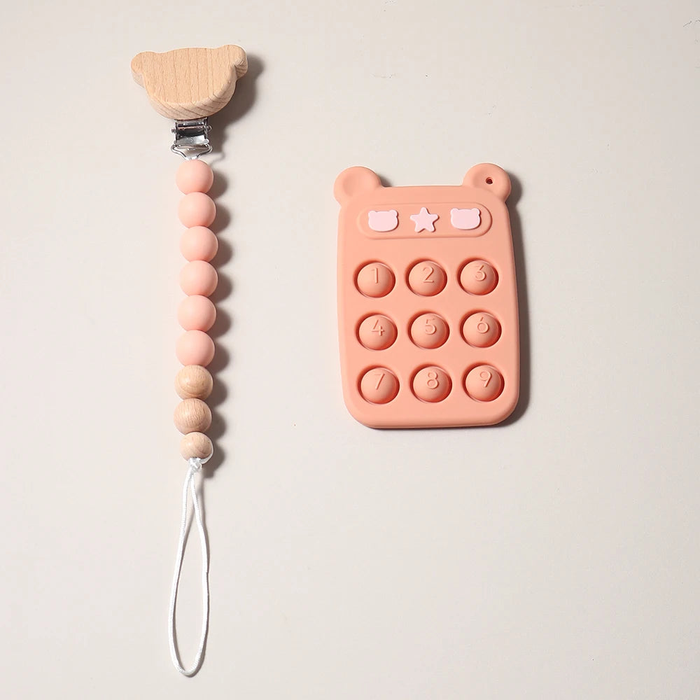 Baby Silicone Remote Control Teether Toy for Soothing Gums
