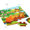 Wooden Animal Jigsaw Puzzles for Toddlers (Set of 12)