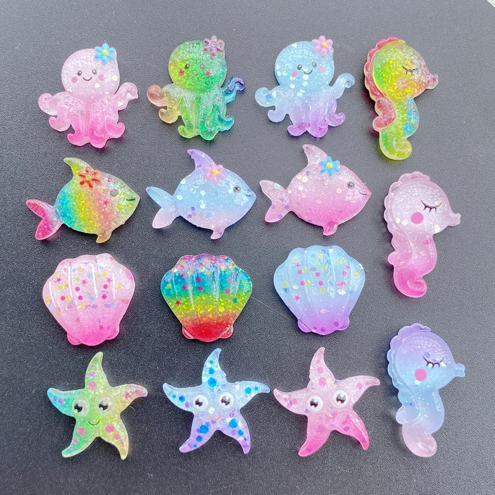 Ocean-Themed Resin Charms for Crafts & DIY Jewelry
