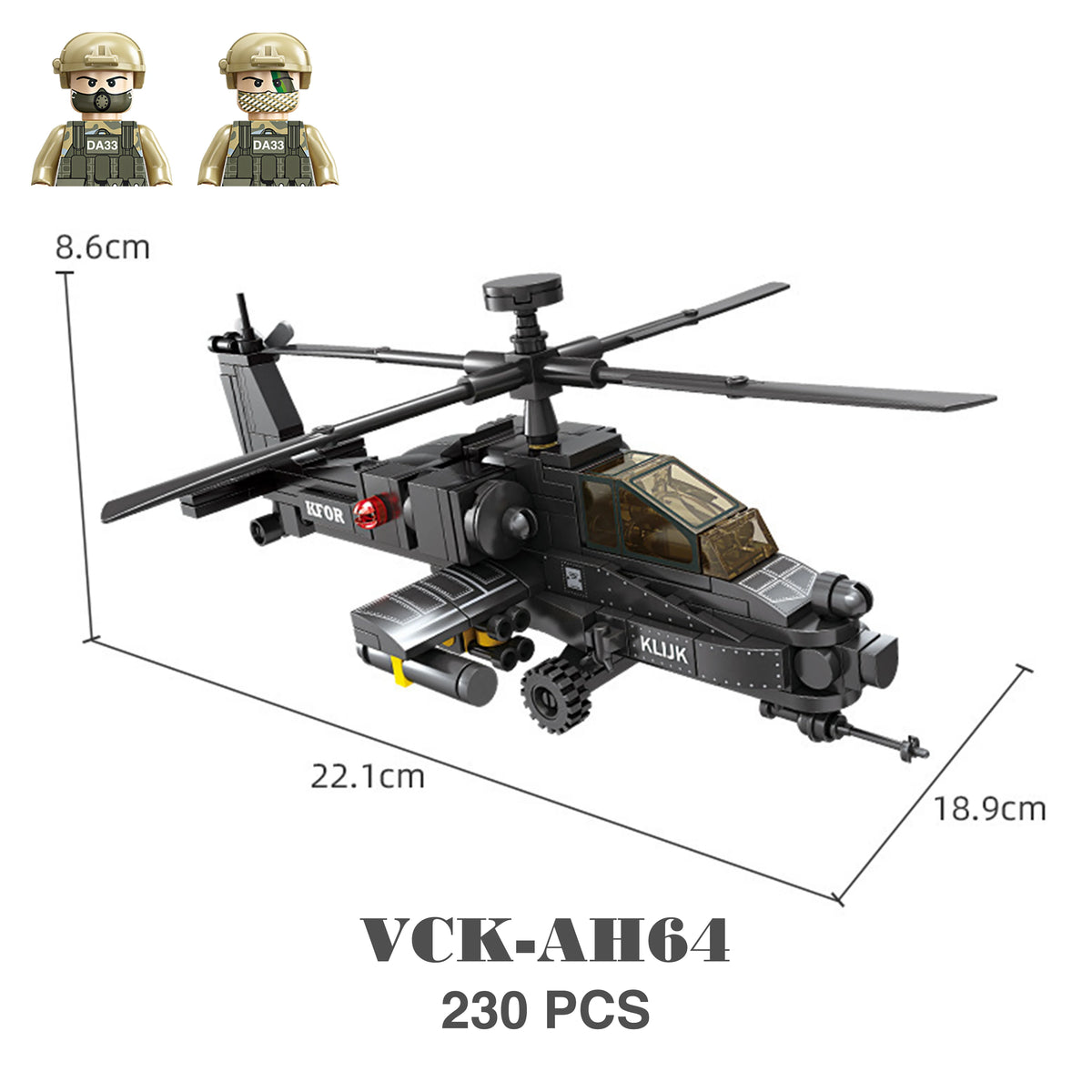 Military Hummer Tank Building Blocks Set