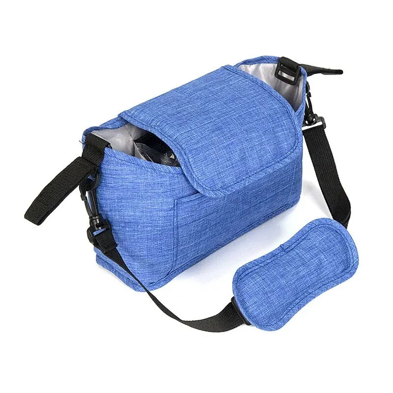Large-Capacity Stroller Organizer Bag with Cup Holders