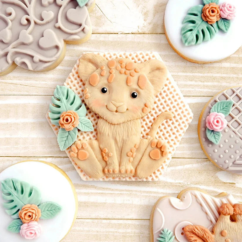 A detailed silicone baking mold shaped like a cute elephant for cookies and cupcakes