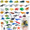 56-Piece Ocean Animal Figurines Set with Coral and Sea Creatures