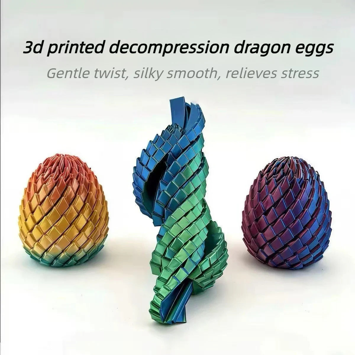Twisted Dragon Egg Fidget Spiral Ornament