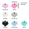 A set of seven silicone ghost beads in various colors including pink, white, gray, black, blue, and cyan.