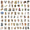 A collection of 200 waterproof cute animal stickers for laptops and water bottles