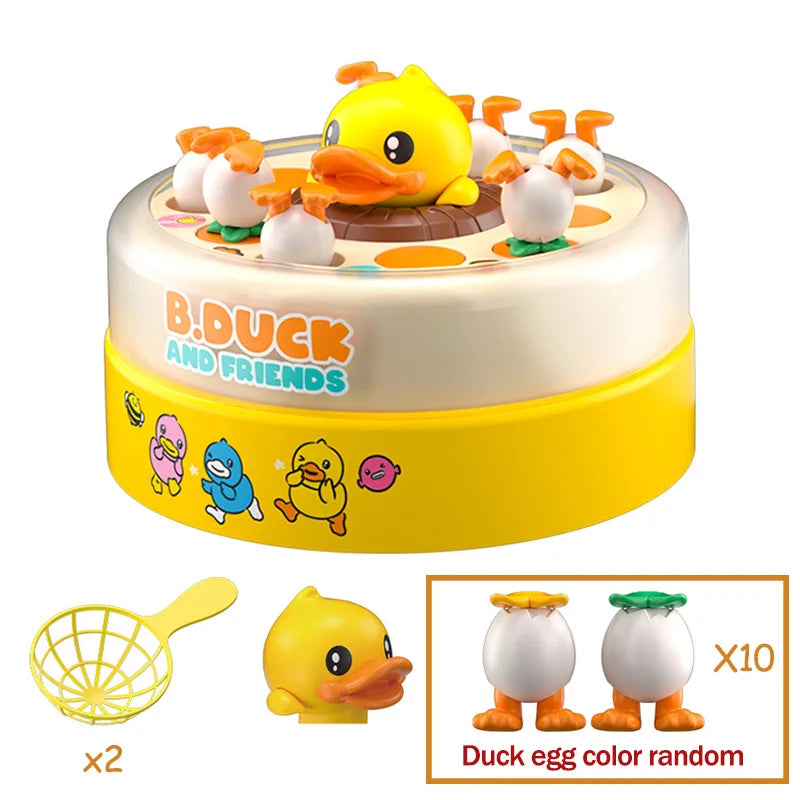 Musical Frog Catching Game with Turntable and Nets